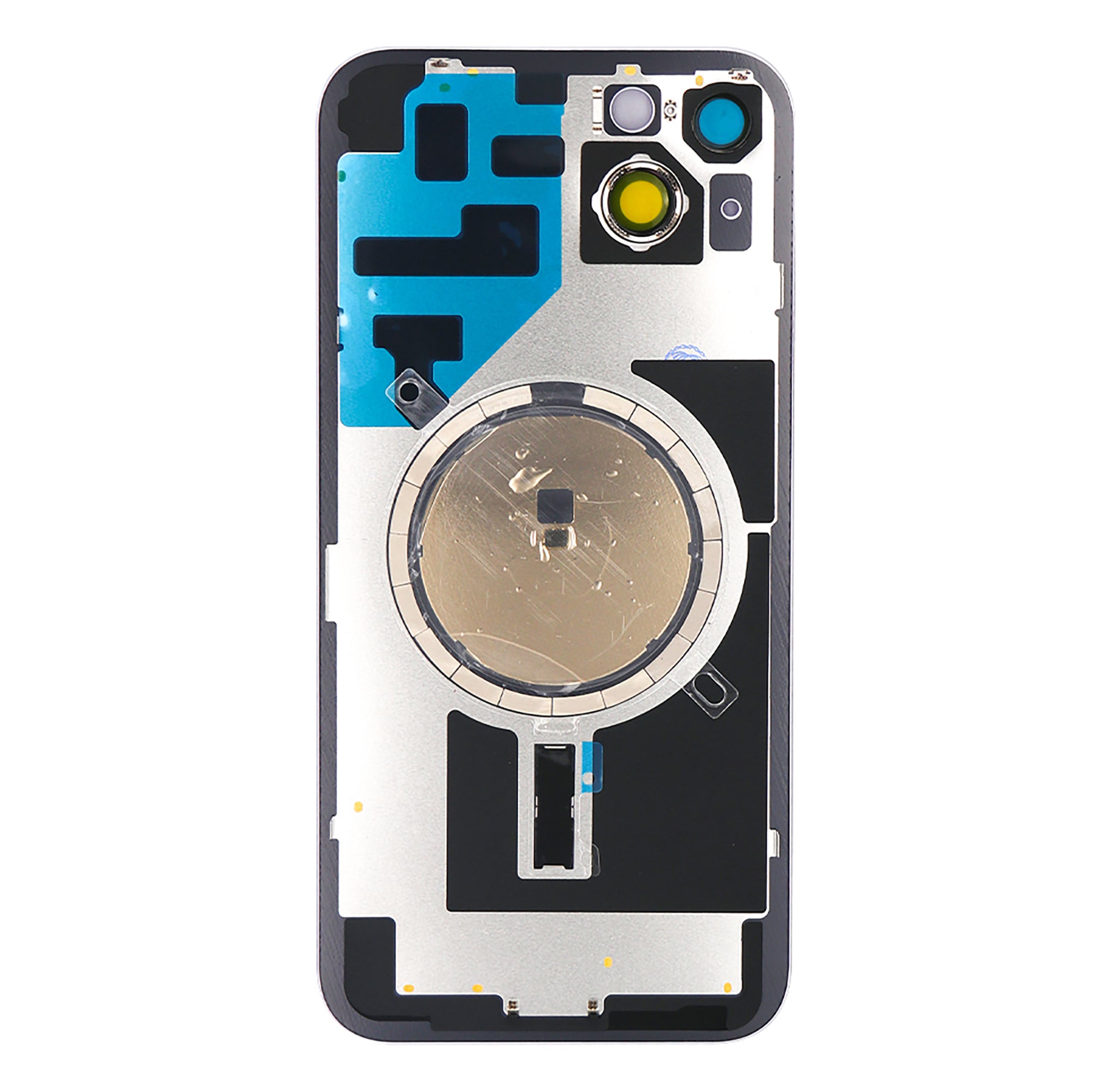 For Apple iPhone 14 Plus Back Glass Without NFC, Enlarged Camera Frame Purple Compatible