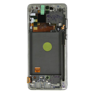 Samsung Galaxy Note 10 Lite N770F Display And Digitizer With Frame Aura Glow Silver Service Pack