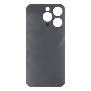 For Apple iPhone 14 Pro Back Glass Without NFC, Enlarged Camera Frame Space Black Compatible