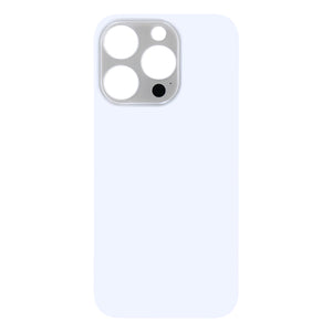 For Apple iPhone 14 Pro Back Glass Without NFC, Enlarged Camera Frame Silver Compatible