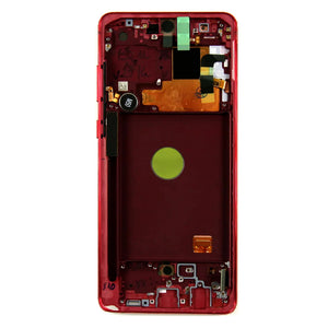 Samsung Galaxy Note 10 Lite N770F Display And Digitizer With Frame Aura Red Service Pack