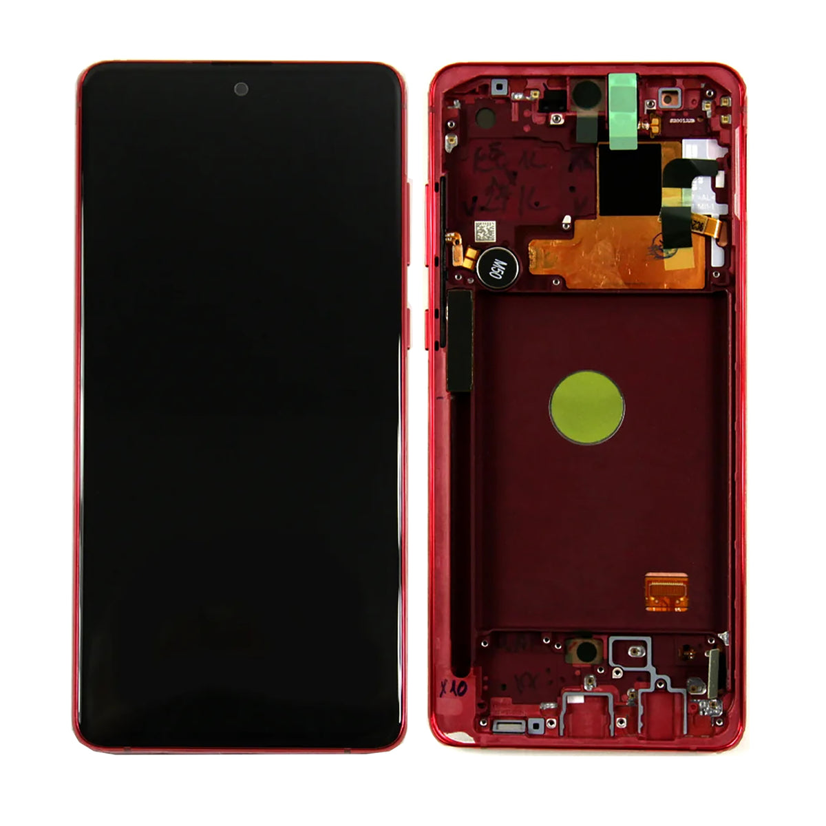 Samsung Galaxy Note 10 Lite N770F Display And Digitizer With Frame Aura Red Service Pack