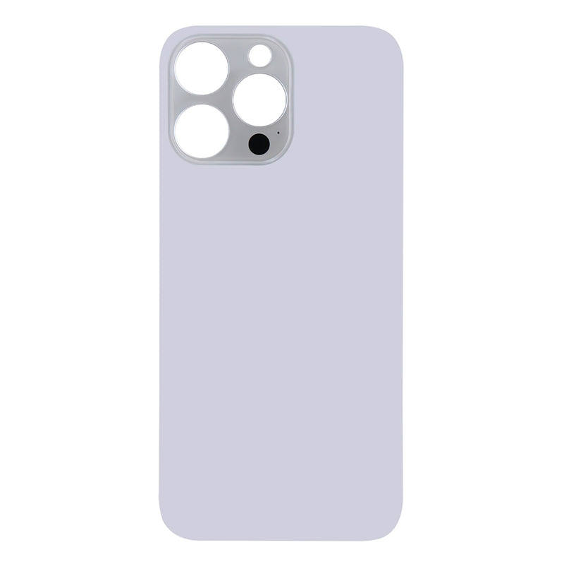 For Apple iPhone 14 Pro Max Back Glass Without NFC, Enlarged Camera Frame Silver Compatible
