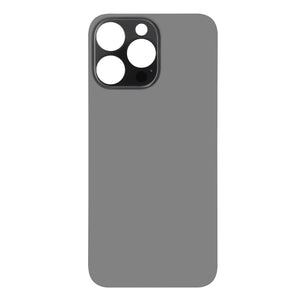 For Apple iPhone 14 Pro Max Back Glass Without NFC, Enlarged Camera Frame Space Black Compatible