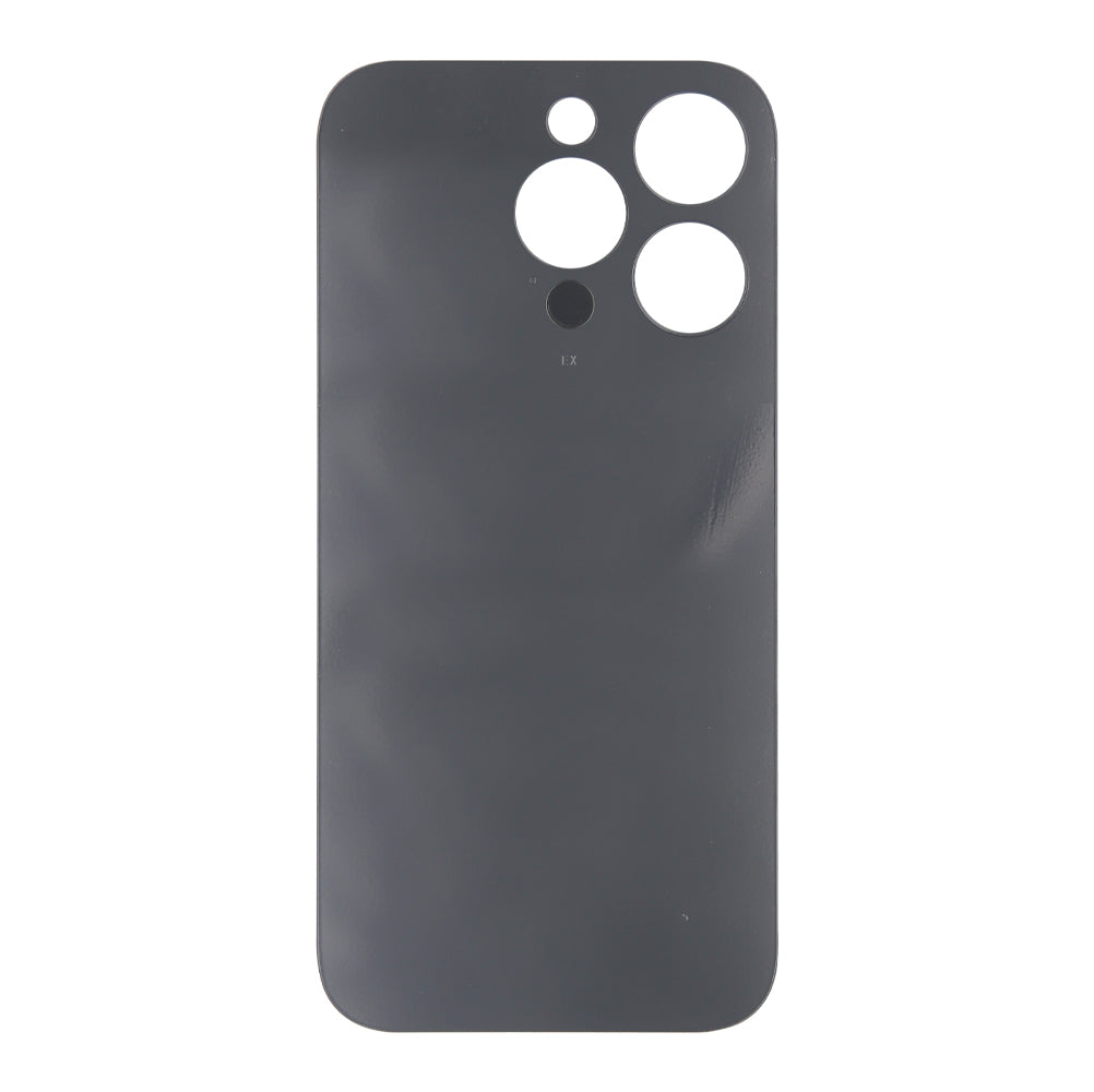 For Apple iPhone 14 Pro Max Back Glass Without NFC, Enlarged Camera Frame Space Black Compatible