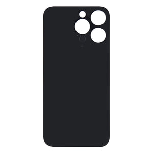 For Apple iPhone 14 Pro Max Back Glass Without NFC, Enlarged Camera Frame Space Black Compatible