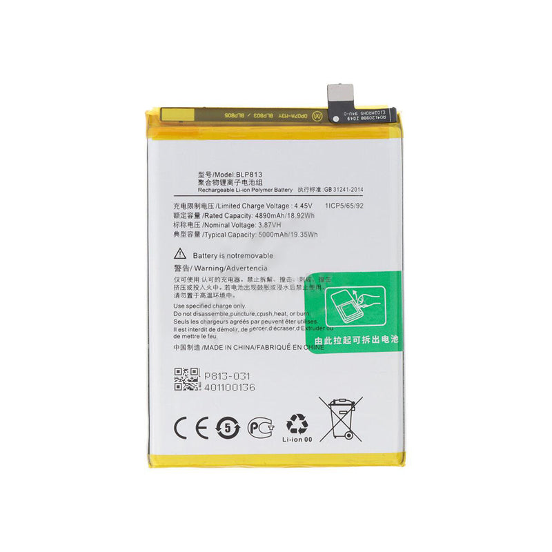 Oneplus Nord N100 (BE2013, BE2015), N200 5G (DE2118, DE2117) Battery BLP813 OEM