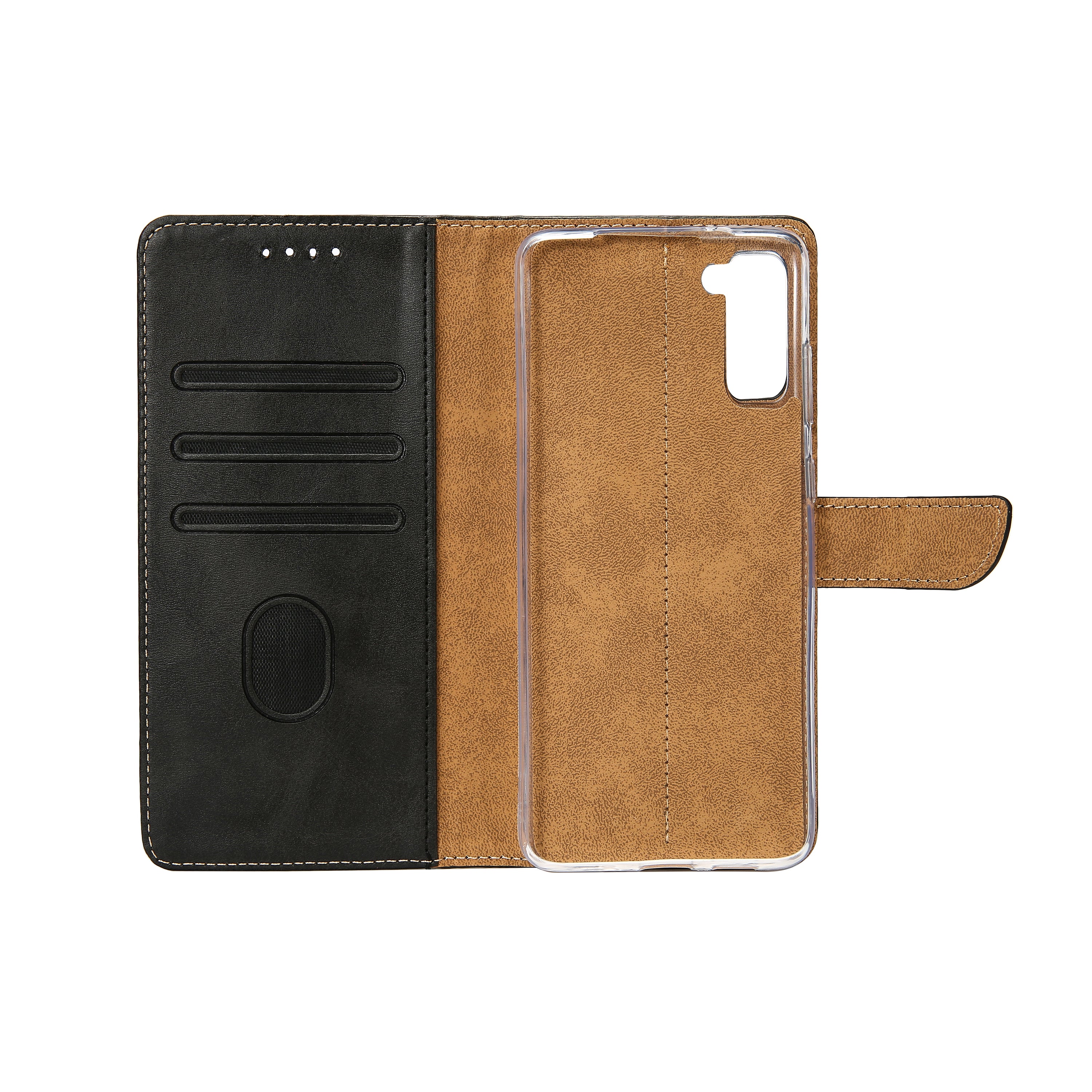 Rixus Bookcase For Samsung Galaxy S21 5G Black