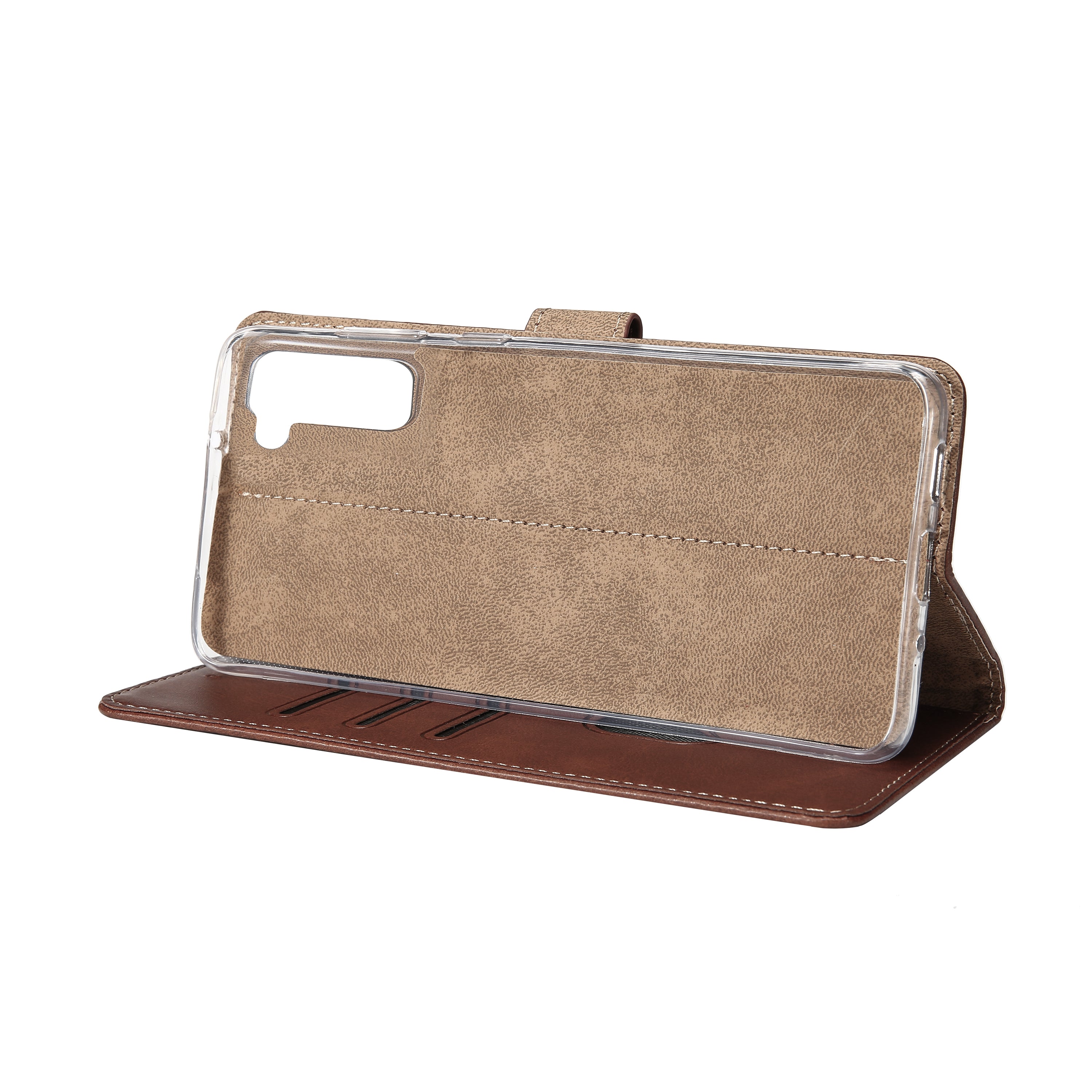 Rixus Bookcase For Samsung Galaxy S21 Plus 5G Brown