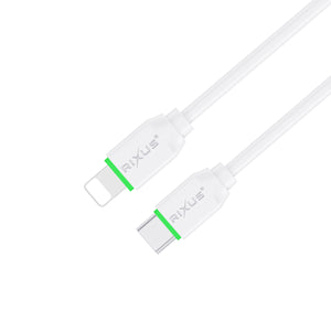 Rixus RX2022 Data Sync And Fast Charge Cable USB-C To Lightning 1m