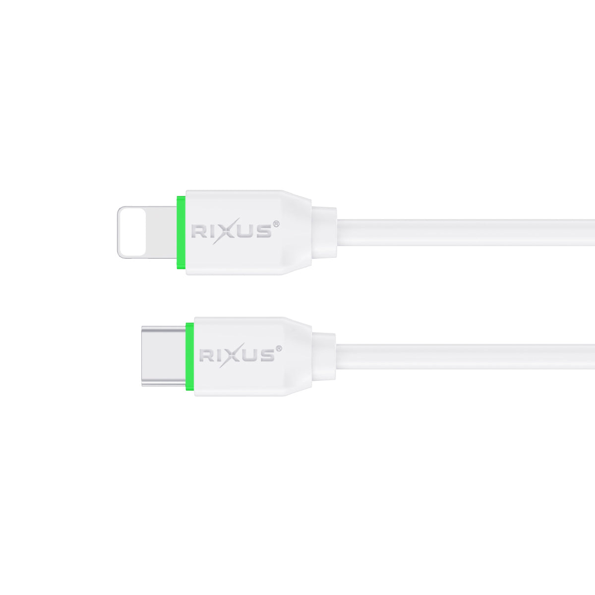Rixus RX2022 Data Sync And Fast Charge Cable USB-C To Lightning 1m