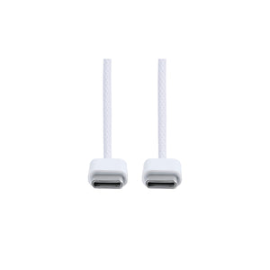 For Apple iPhone 15 USB-C to USB-C Cable 100cm 60W Woven White Bulk
