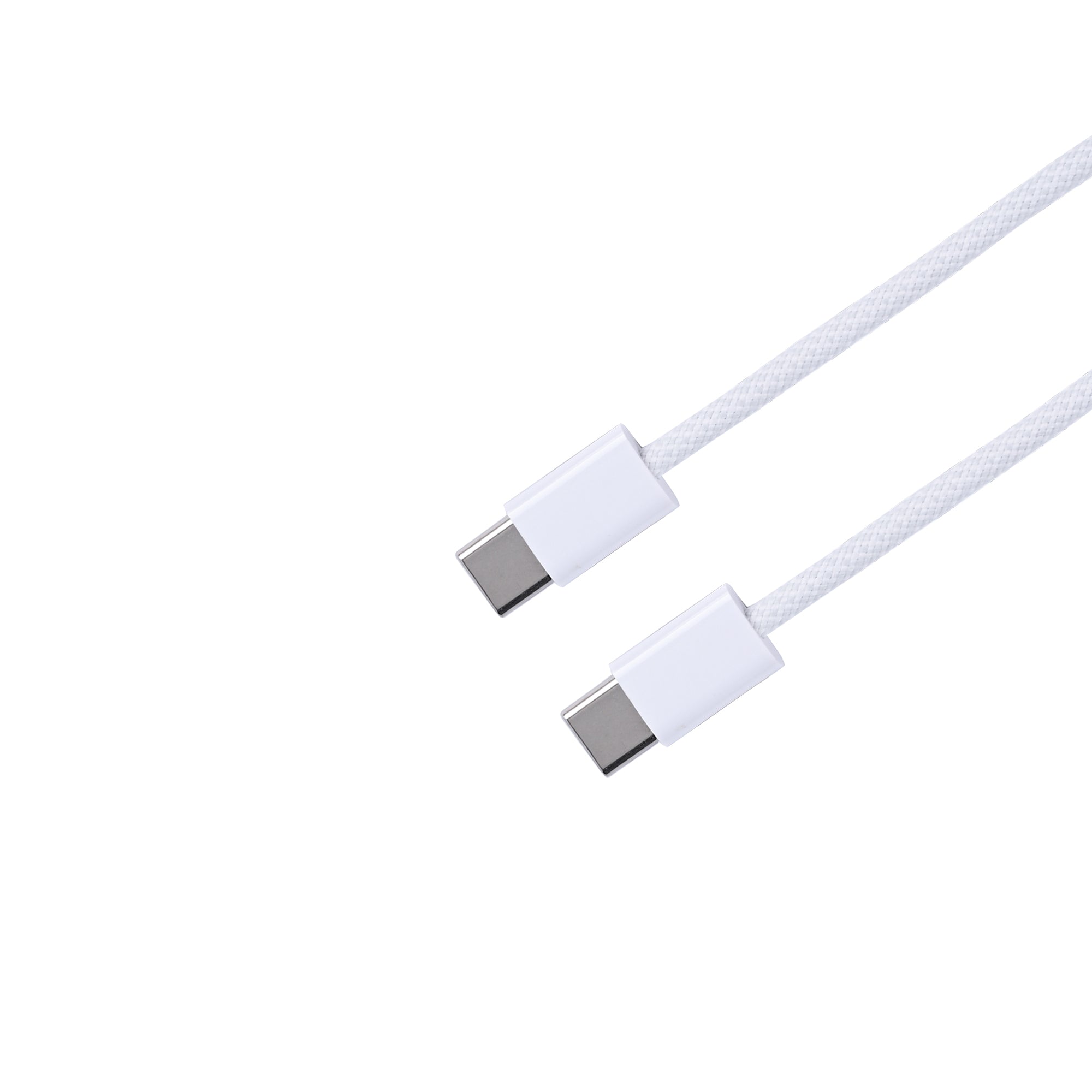 For Apple iPhone 15 USB-C to USB-C Cable 100cm 60W Woven White Bulk
