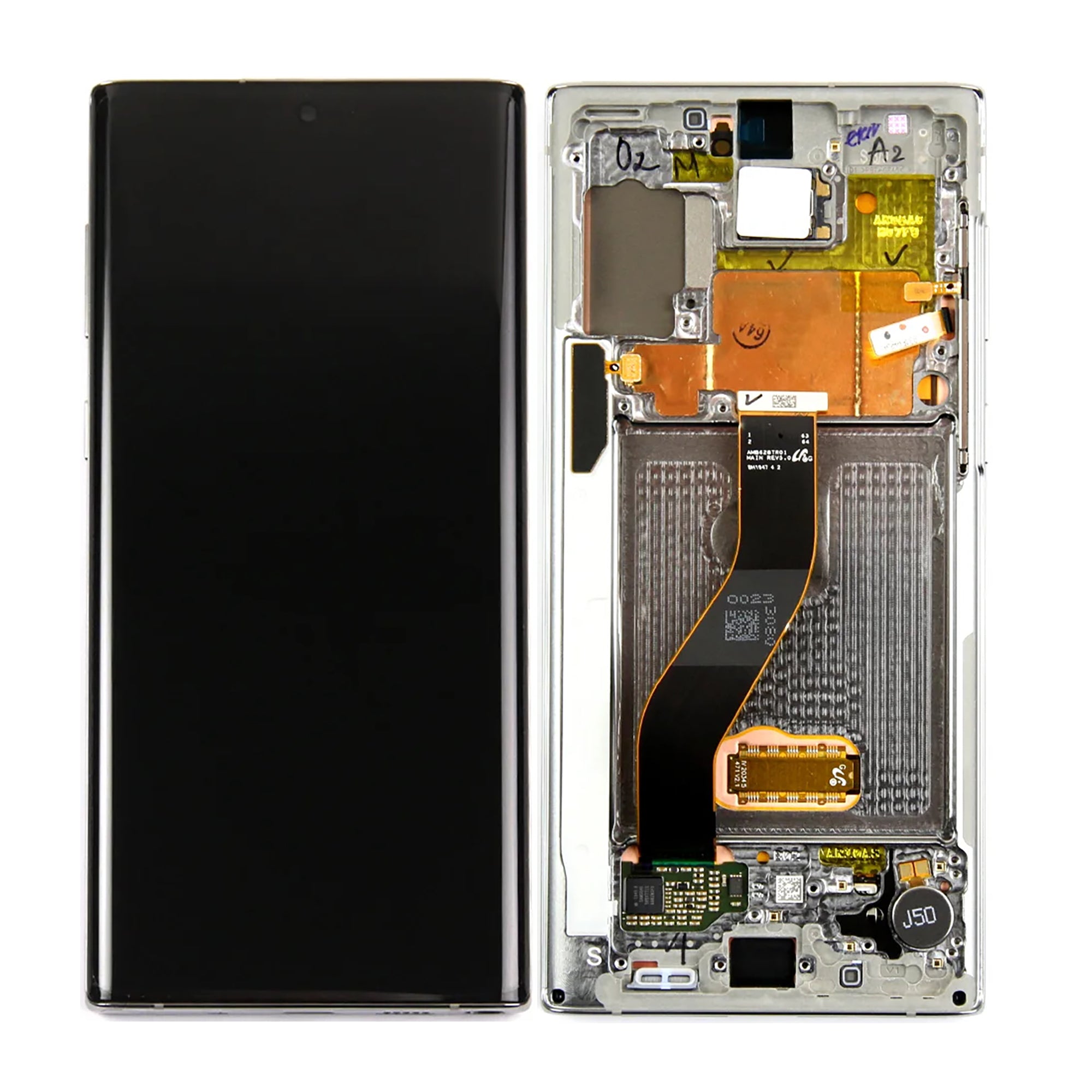 Samsung Galaxy Note 10 N970F Display And Digitizer With Frame Aura Glow Service Pack