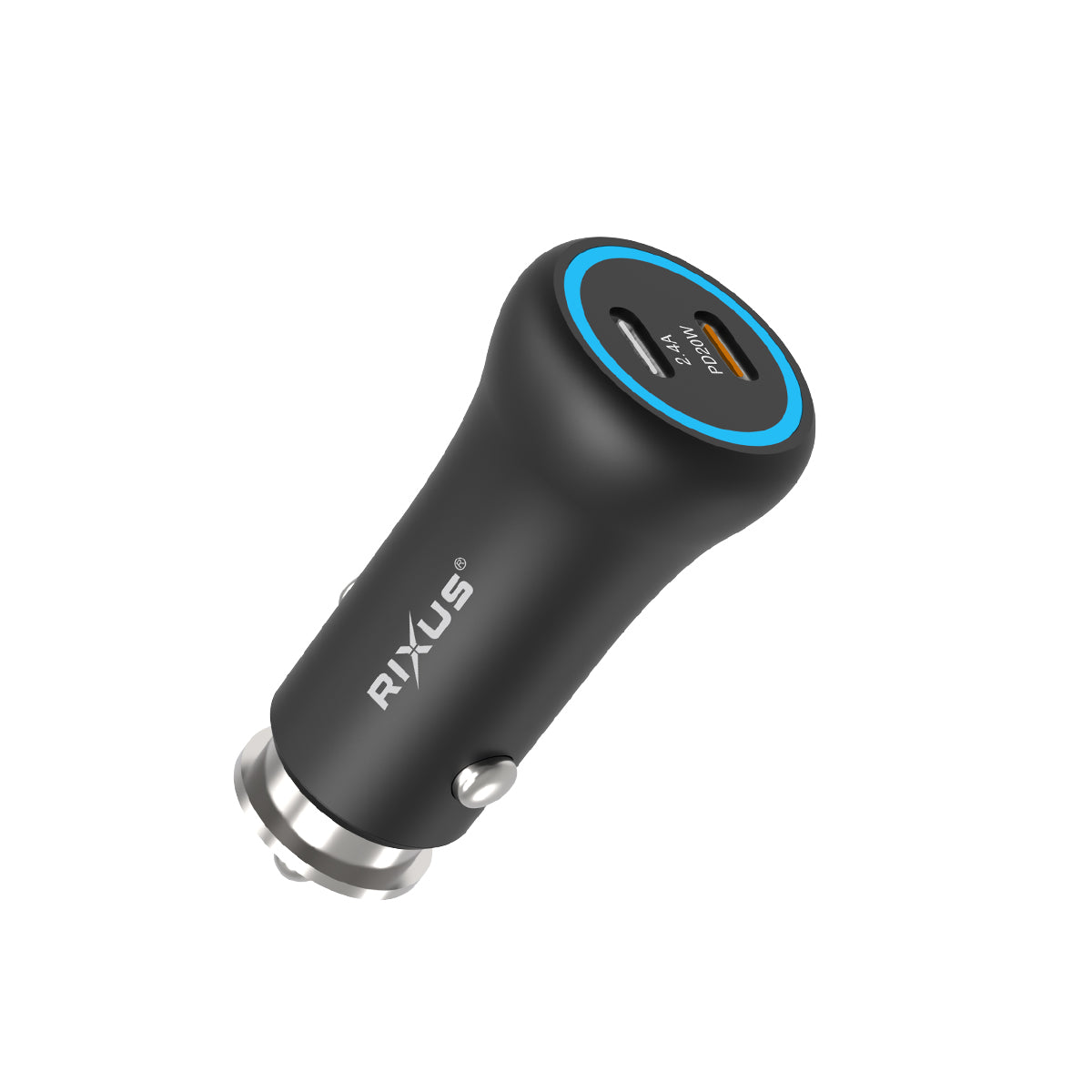 Rixus RXCC15 2-Port 20W USB-C Car Charger