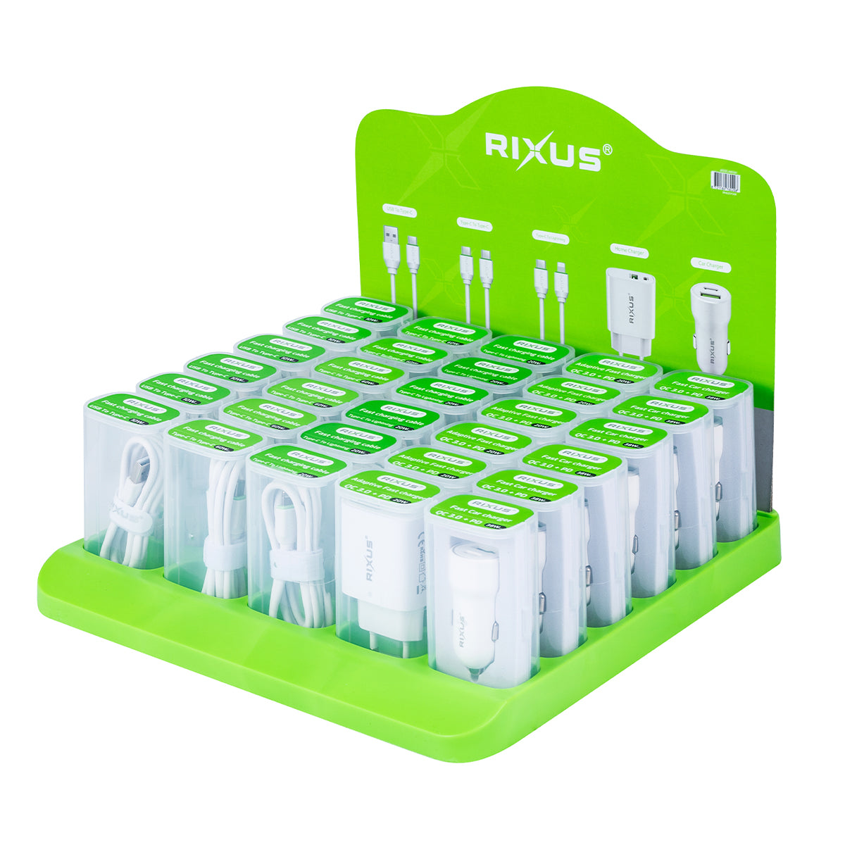 Rixus RX2022S Fast Cable Serie For USB-C to Lightning Connector (Counter Display)