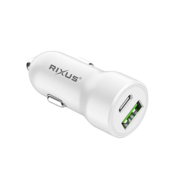 Rixus RXCC16S Fast Car Adapter Dual Port (PD+QC 3.0) (Counter Display)