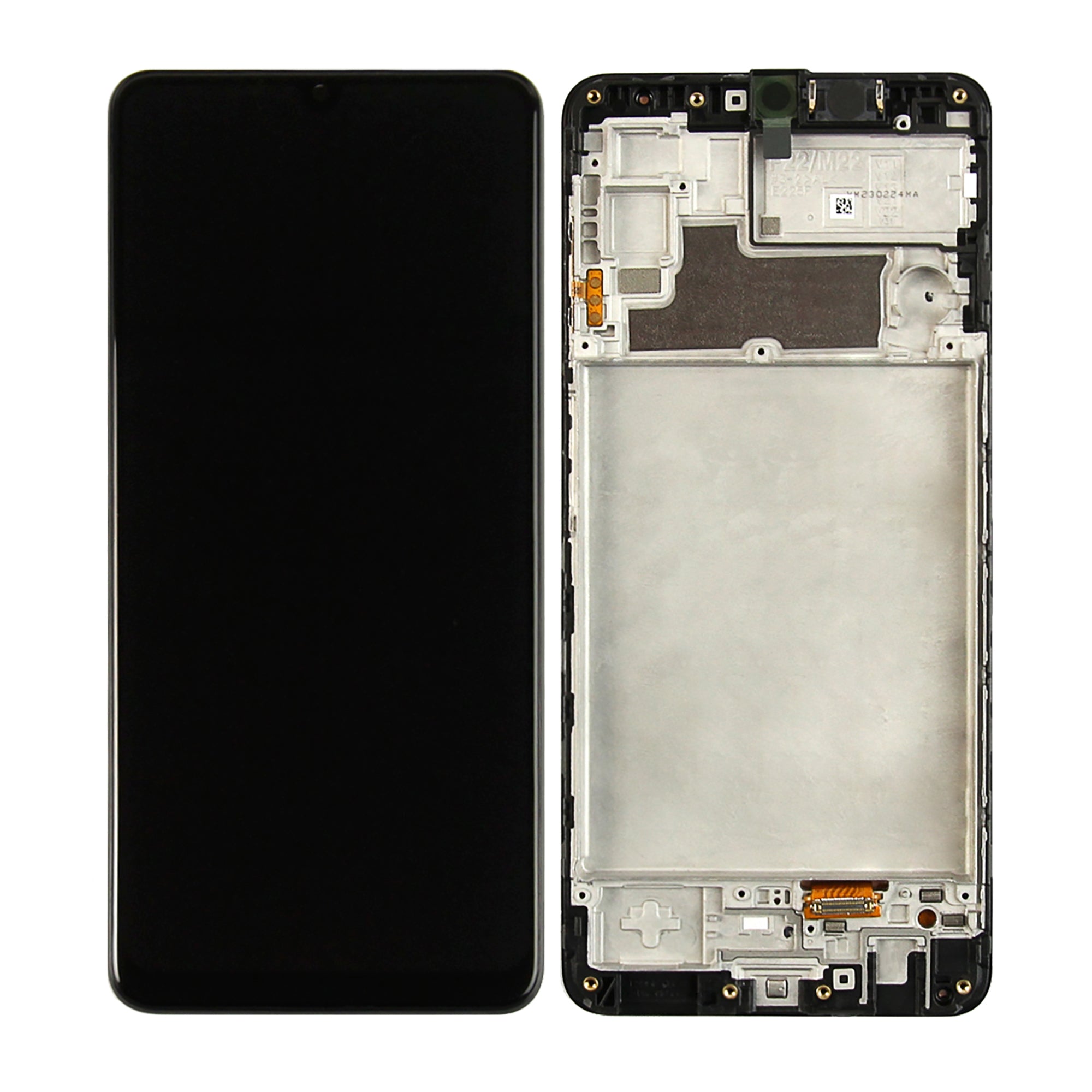 Samsung Galaxy M22 M225F Display And Digitizer With Frame Black Service Pack