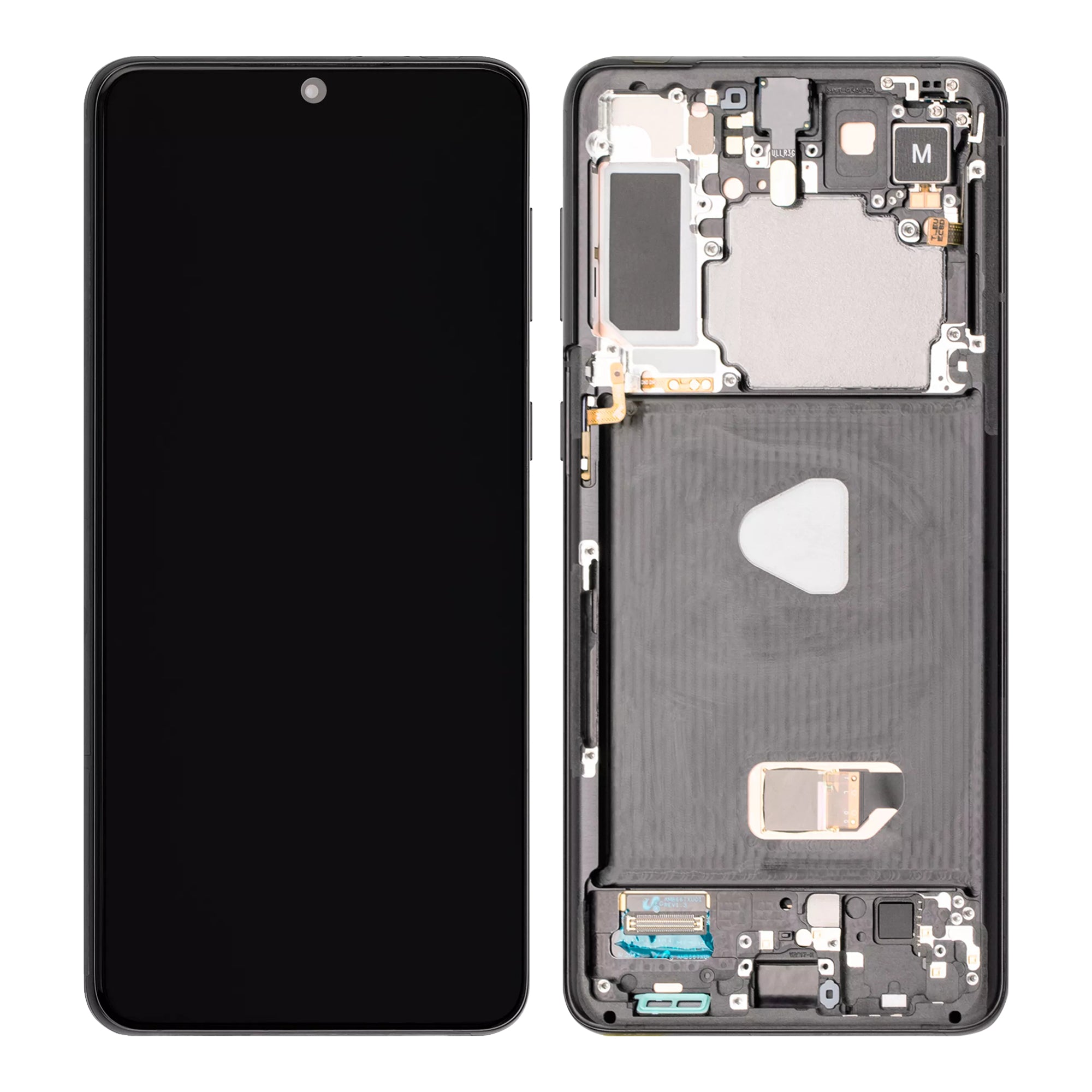 Samsung Galaxy S21 Plus 5G G996B Display And Digitizer With Frame Phantom Black Service Pack