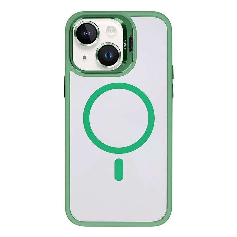 Rixus Classic 03 Case With MagSafe Compatible For Apple iPhone 14 Light Green