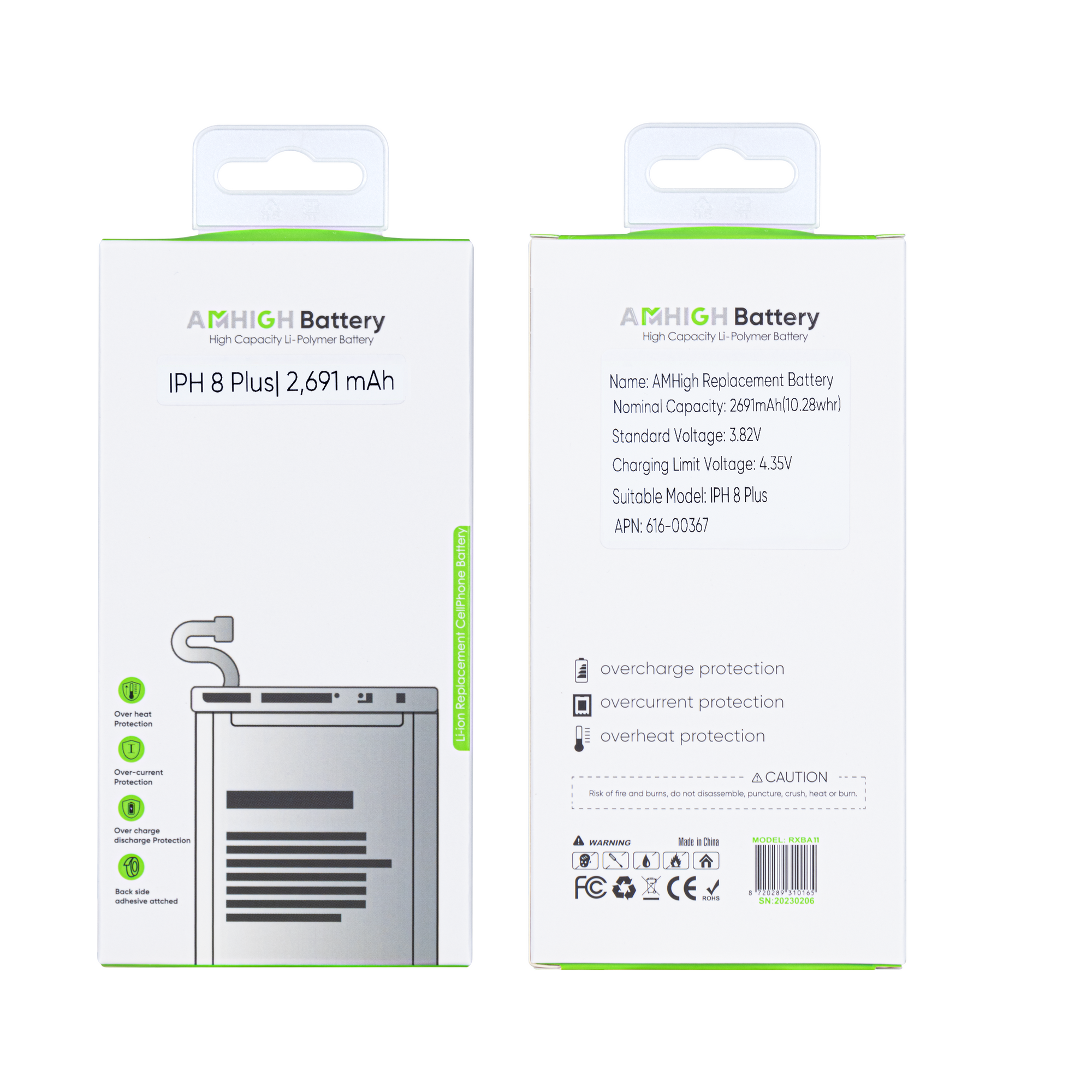 For Apple iPhone 8 Plus Battery With ZY-Chip OEM