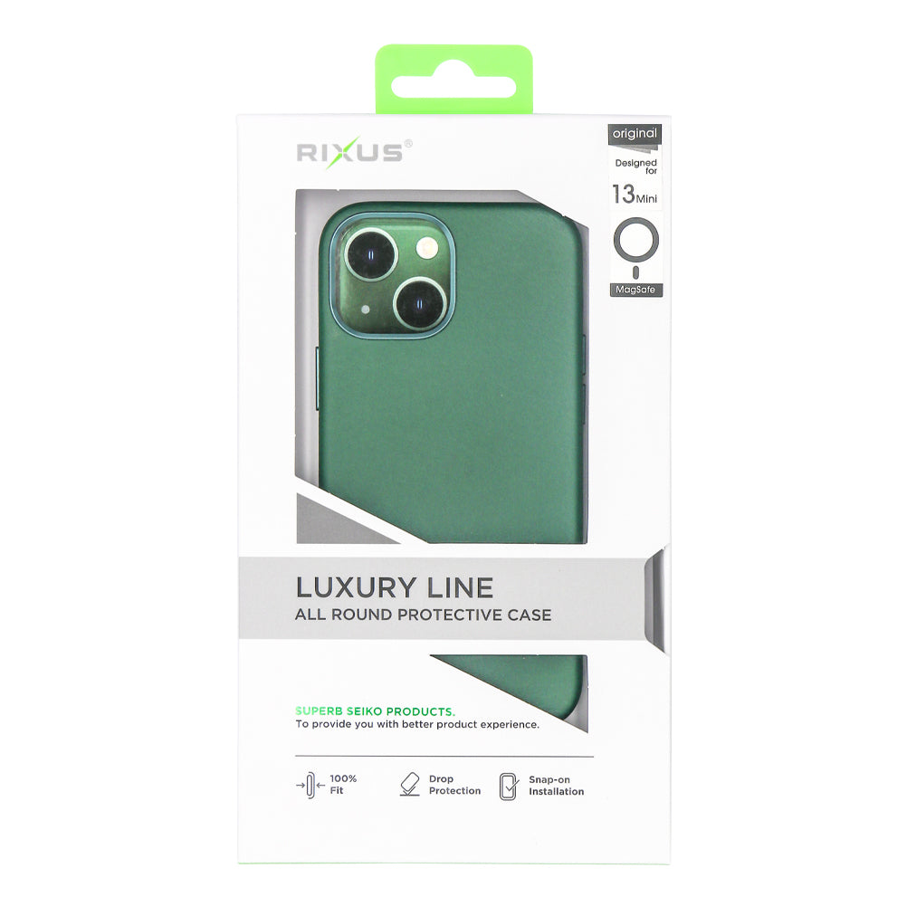 Rixus Classic 02 Case With MagSafe For Apple iPhone 13 Mini Green