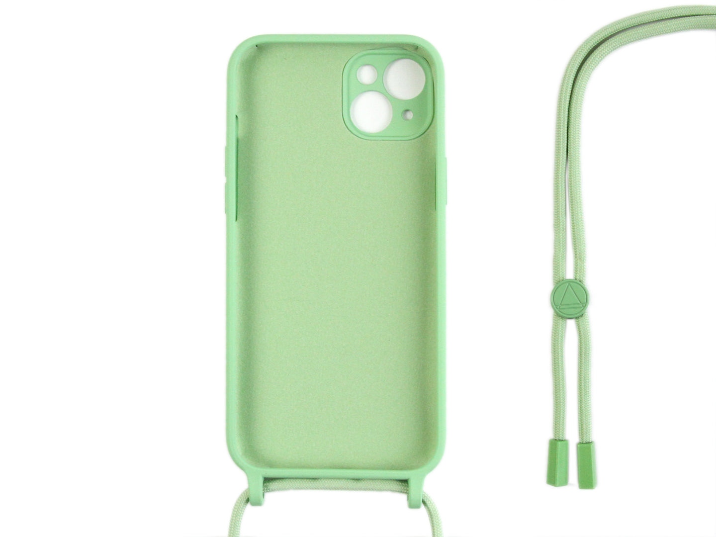 Rixus TPU Necklace Cord Cover For Apple iPhone 15 Plus Matcha