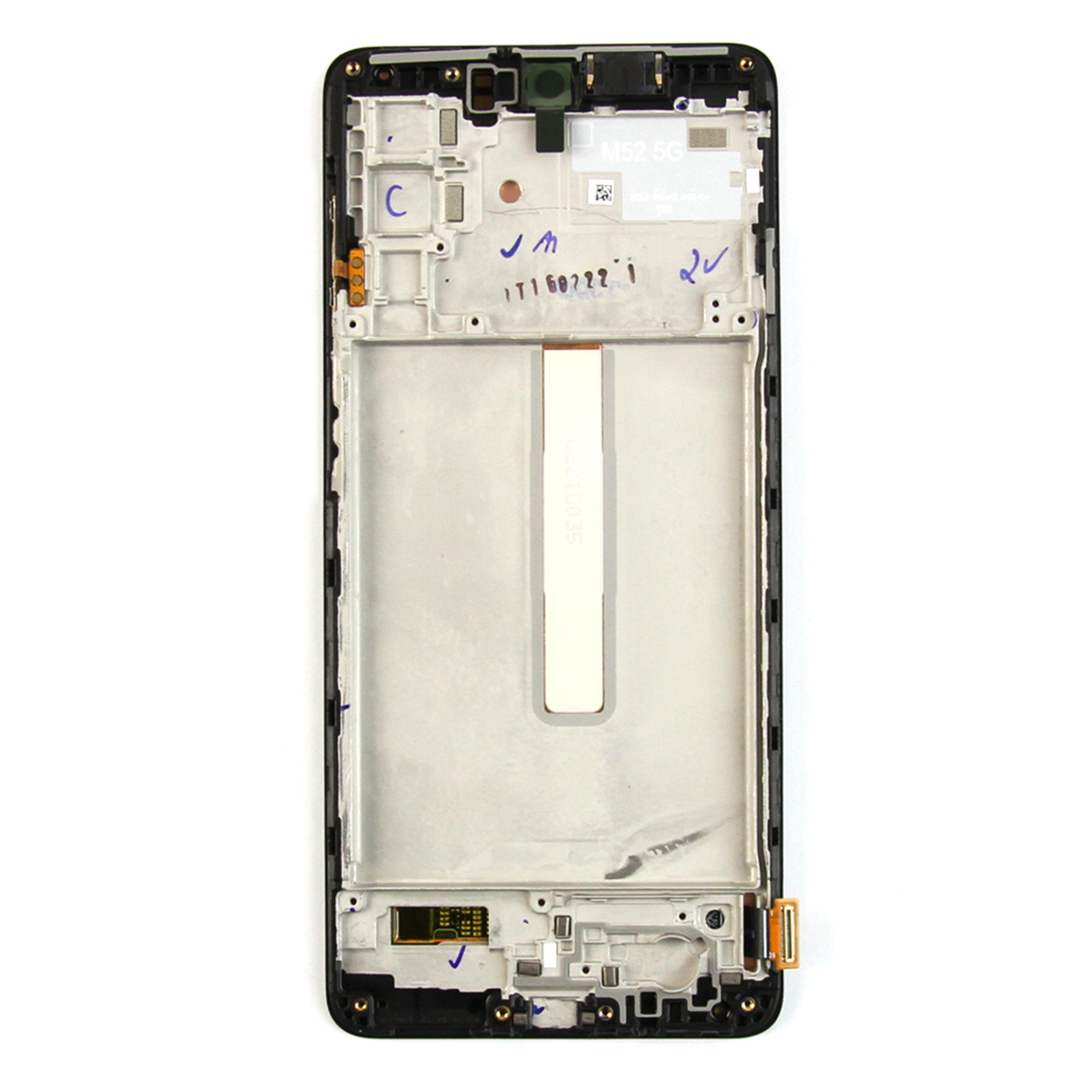 Samsung Galaxy M52 5G M526B Display And Digitizer With Frame Black Service Pack