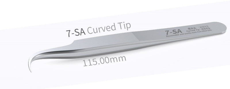 QIANLI MEGA-IDEA 7-SA Curved Tip Tweezer