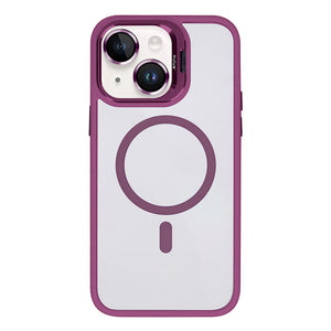 Rixus Classic 03 Case With MagSafe Compatible For Apple iPhone 13 Dark Pink