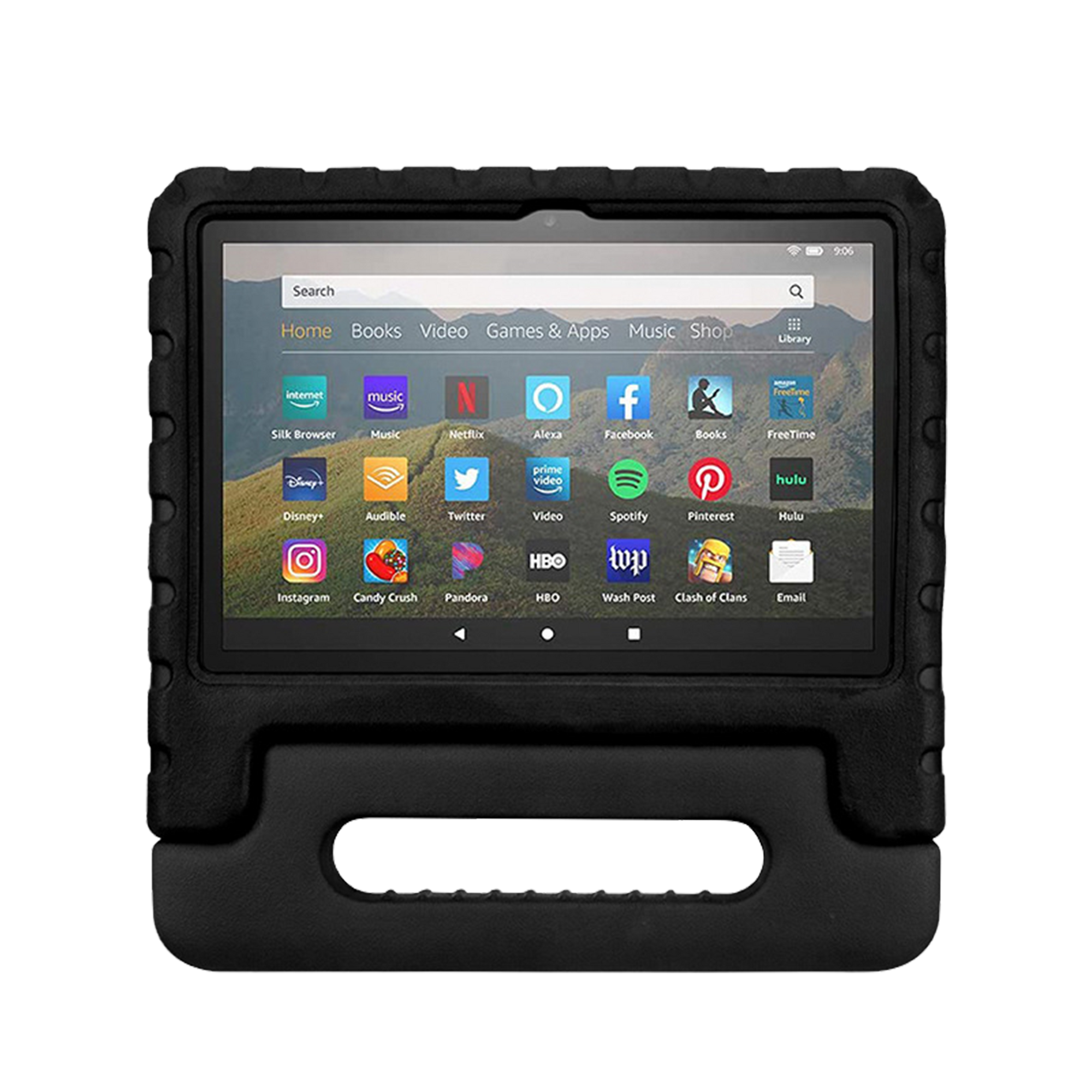 Rixus RXTC06 Tablet Kids Case For Apple iPad Air 1 9.7 inch, iPad 5, iPad 2 9.7 inch, iPad 6, iPad Pro 9.7 inch, iPad 7 Black