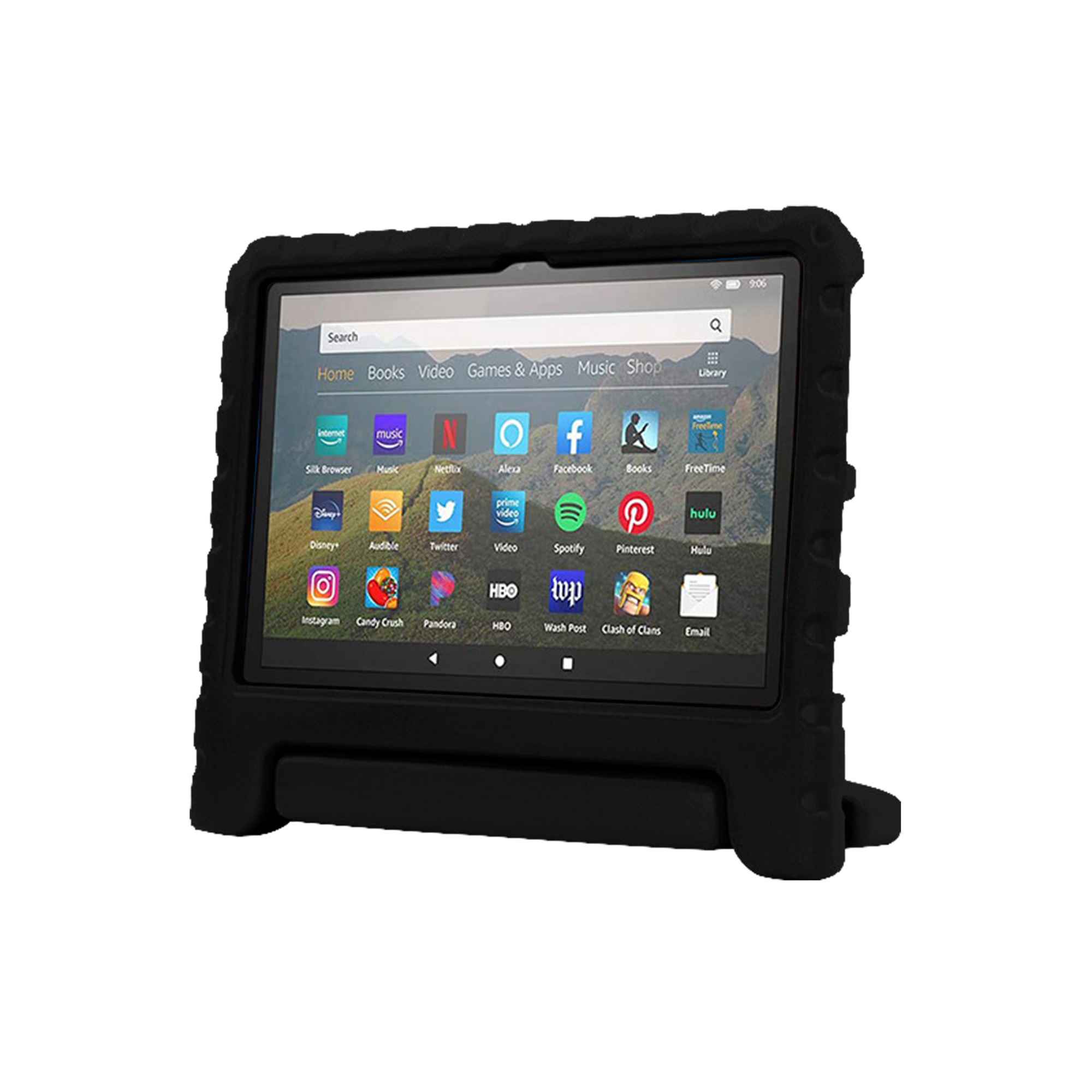 Rixus RXTC06 Tablet Kids Case For Apple iPad Air 1 9.7 inch, iPad 5, iPad 2 9.7 inch, iPad 6, iPad Pro 9.7 inch, iPad 7 Black