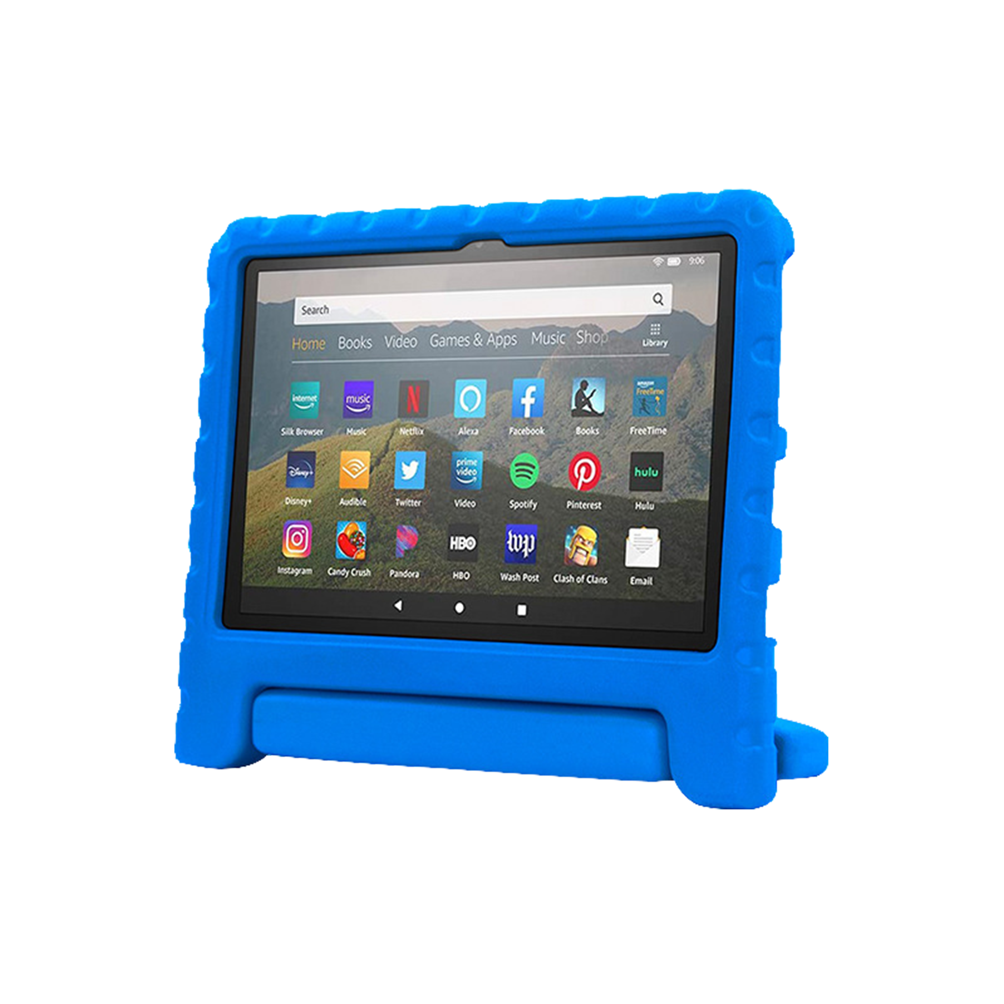 Rixus RXTC06 Tablet Kids Case For Apple iPad Air 1 9.7 inch, iPad 5, iPad 2 9.7 inch, iPad 6, iPad Pro 9.7 inch, iPad 7 Blue