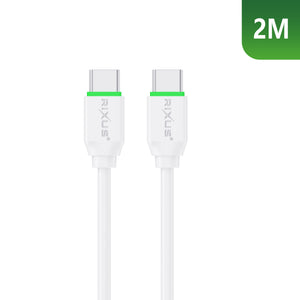 Rixus RX2016 Data Sync And Fast Charge Cable USB-C to USB-C 2m