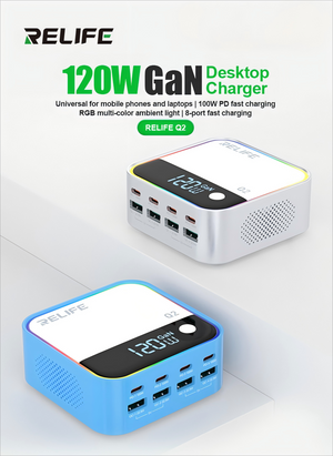 RELIFE Q2 8-Port GaN Charger 120W Grey