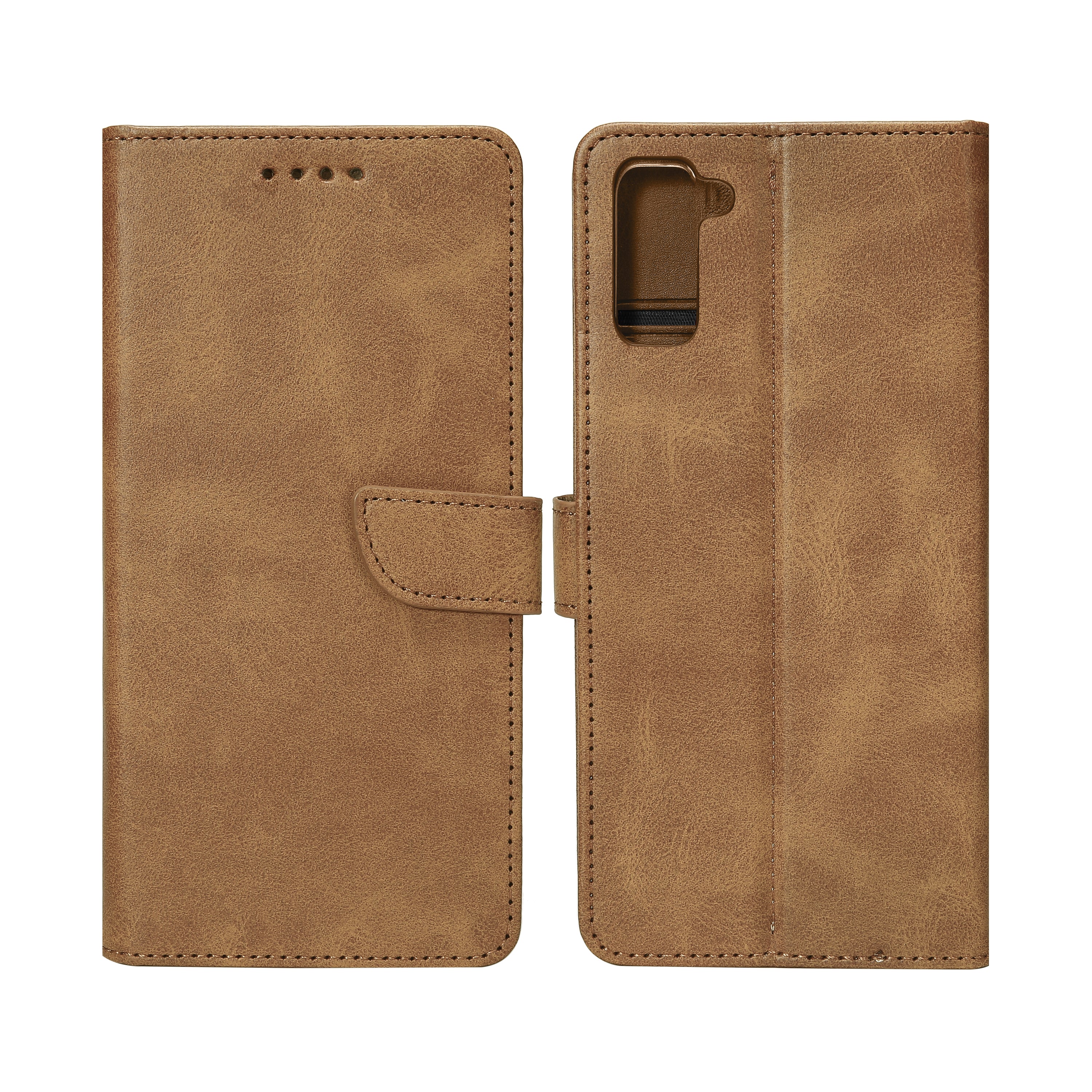 Rixus Bookcase For Samsung Galaxy S21 Light Brown
