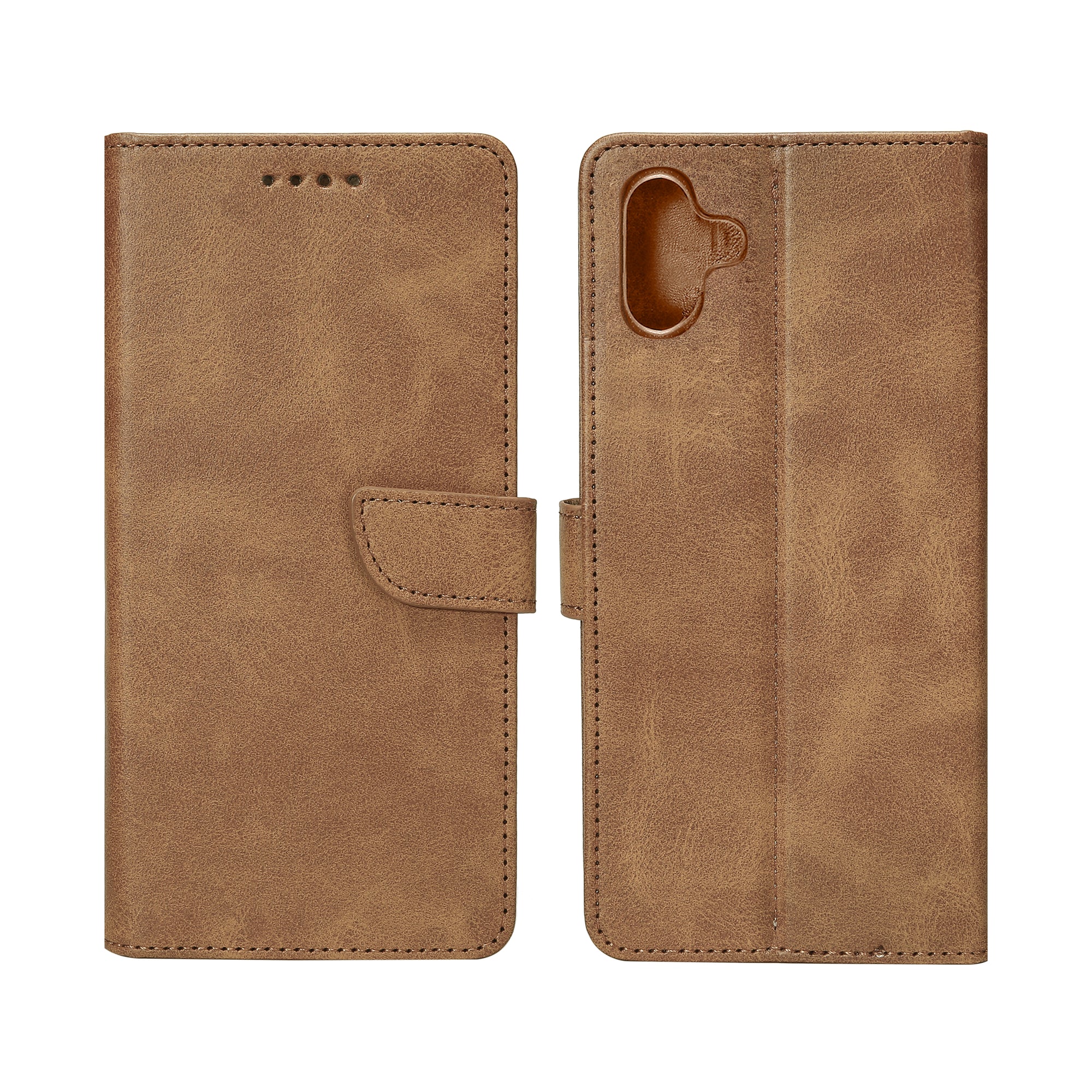 Rixus Bookcase For Samsung Galaxy A04e Brown