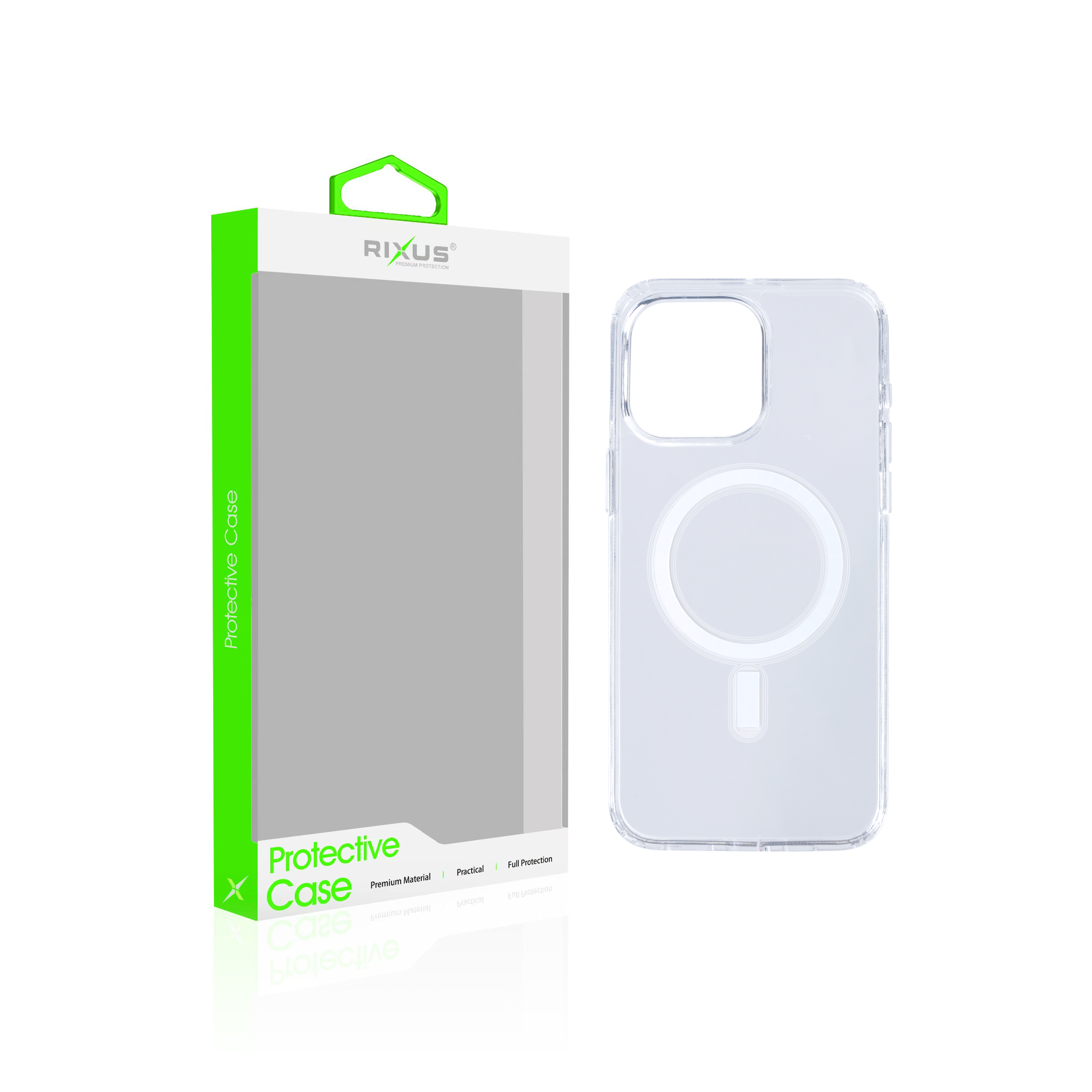 Rixus Magnetic Clear Case For Apple iPhone 15 Pro Max