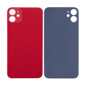 For Apple iPhone 11 Back Glass, Enlarged Camera Frame Red Compatible