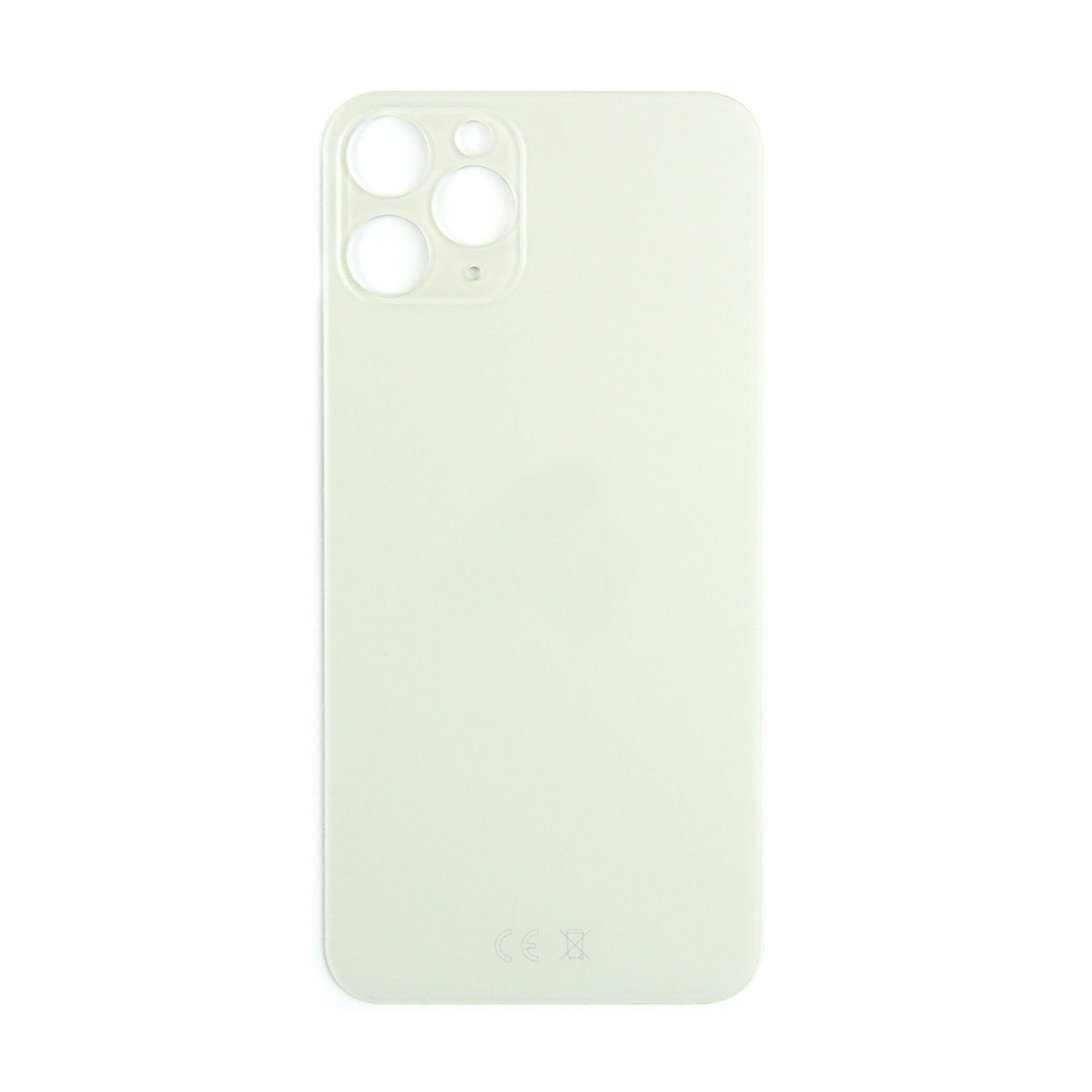 For Apple iPhone 11 Pro Back Glass, Enlarged Camera Frame Silver Compatible