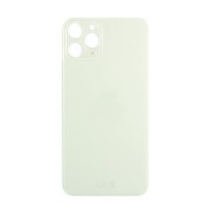 For Apple iPhone 11 Pro Back Glass, Enlarged Camera Frame Silver Compatible