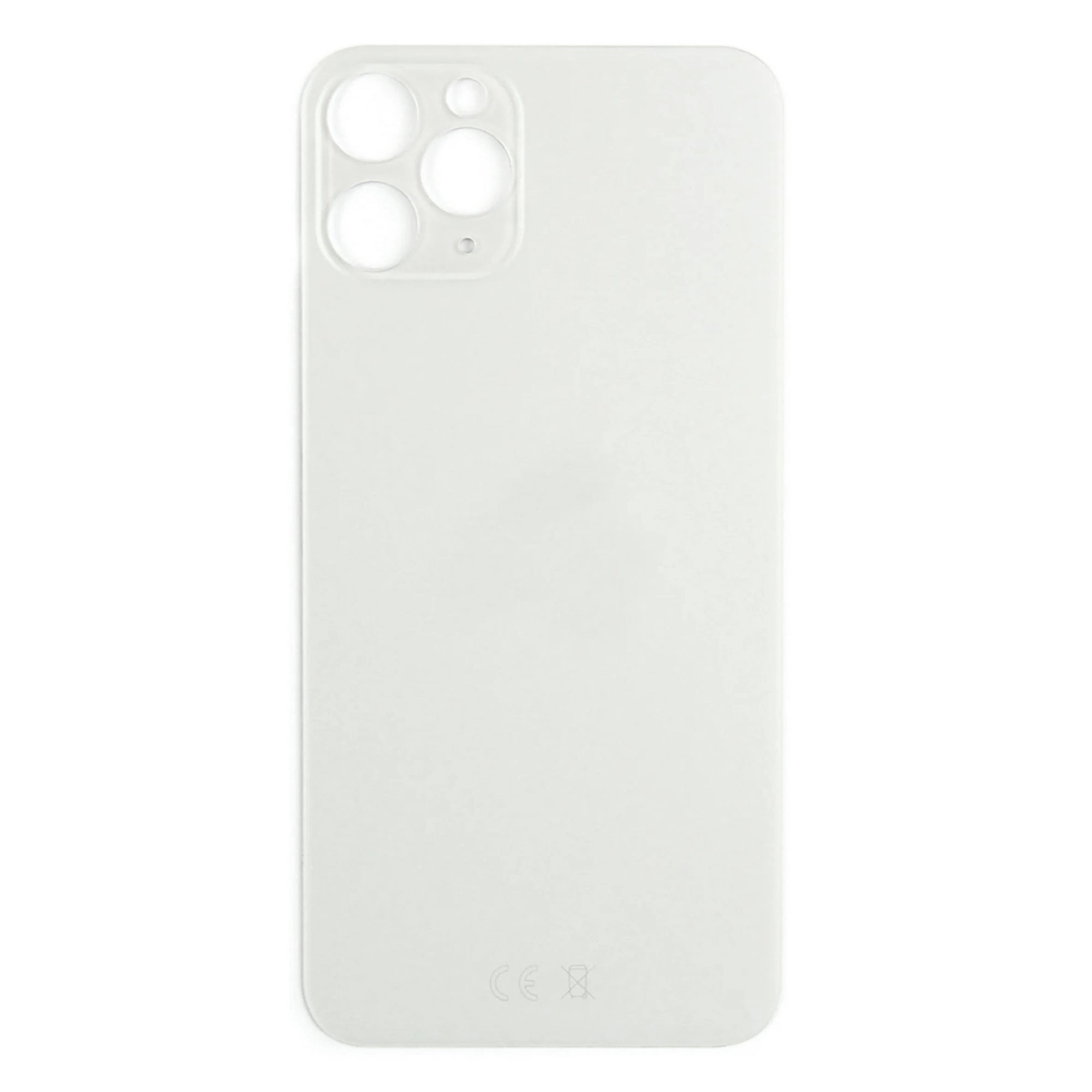 For Apple iPhone 11 Pro Back Glass, Enlarged Camera Frame Silver Compatible