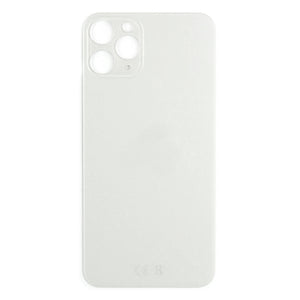 For Apple iPhone 11 Pro Back Glass, Enlarged Camera Frame Silver Compatible