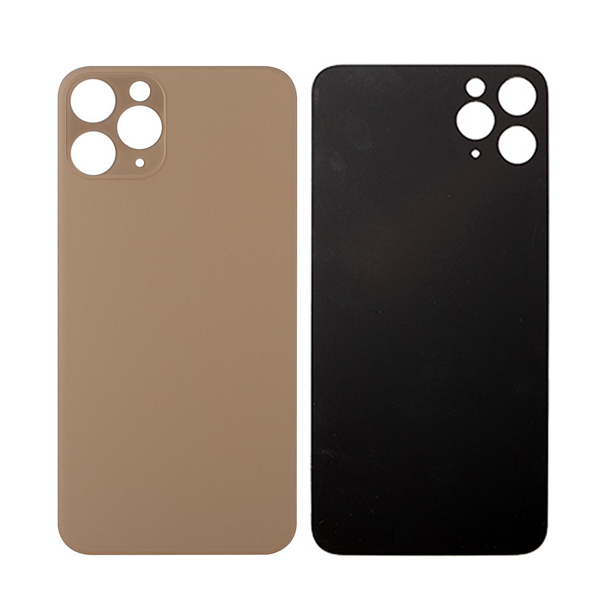 For Apple iPhone 11 Pro Back Glass, Enlarged Camera Frame Gold Compatible