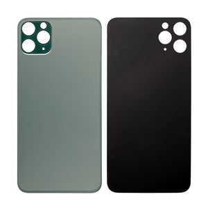 For Apple iPhone 11 Pro Max Back Glass, Enlarged Camera Frame Green Compatible