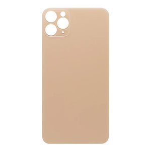 For Apple iPhone 11 Pro Max Back Glass, Enlarged Camera Frame Gold Compatible
