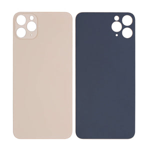 For Apple iPhone 11 Pro Max Back Glass, Enlarged Camera Frame Gold Compatible