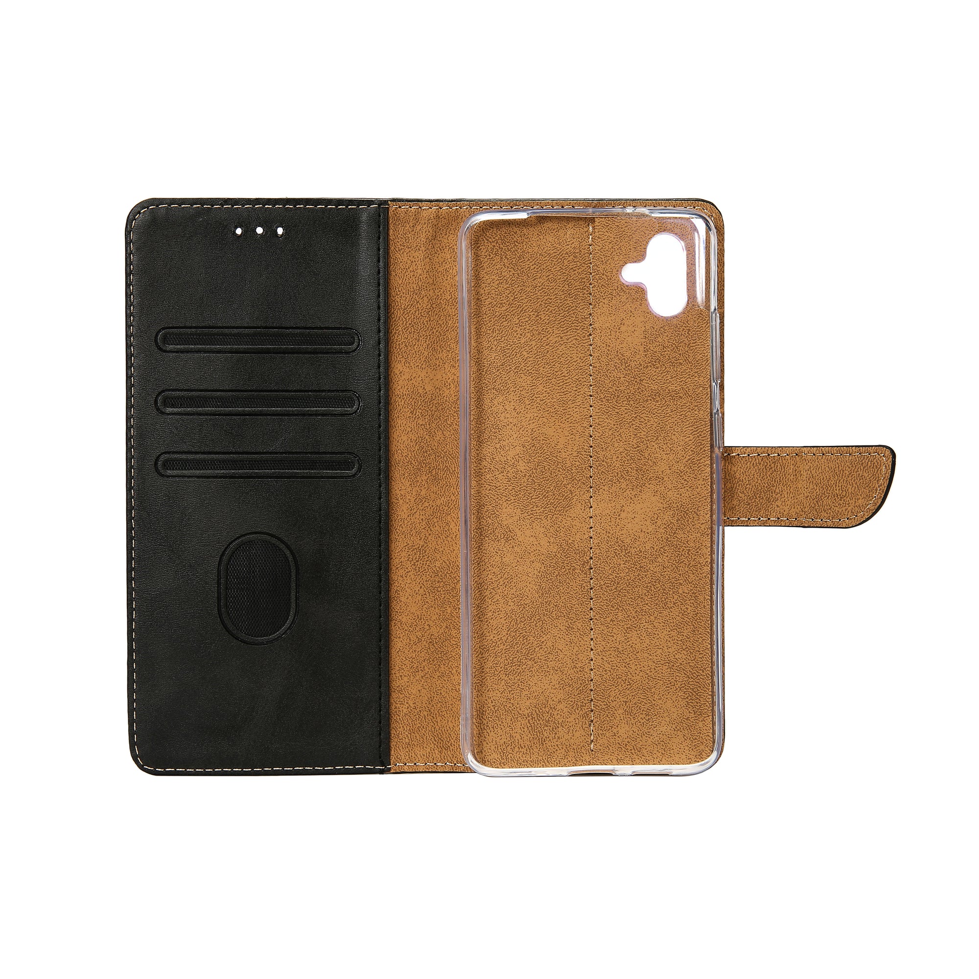 Rixus Bookcase For Samsung Galaxy A05 Black