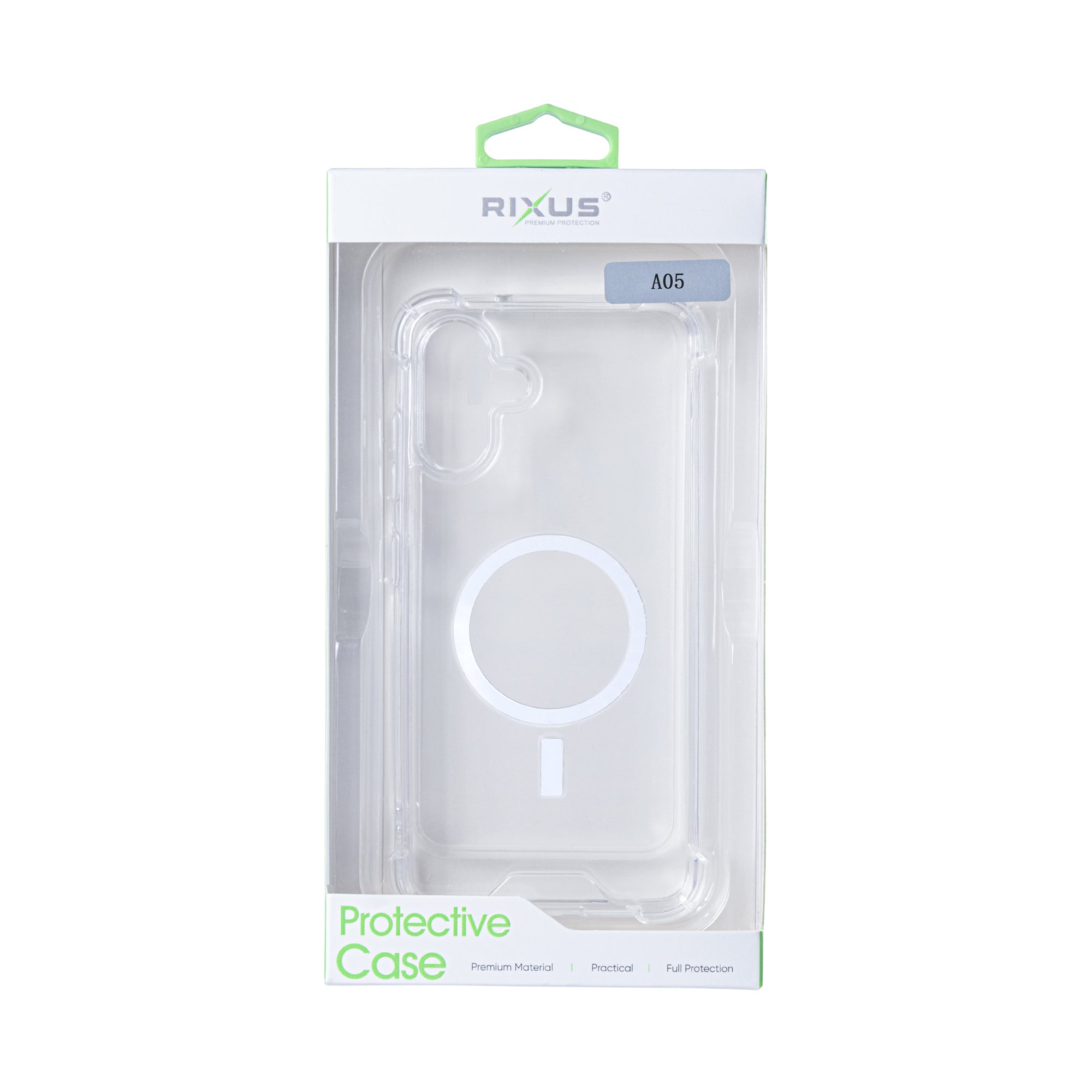 Rixus Anti-Burst Case With MagSafe Compatible For Samsung Galaxy A05 Transparent