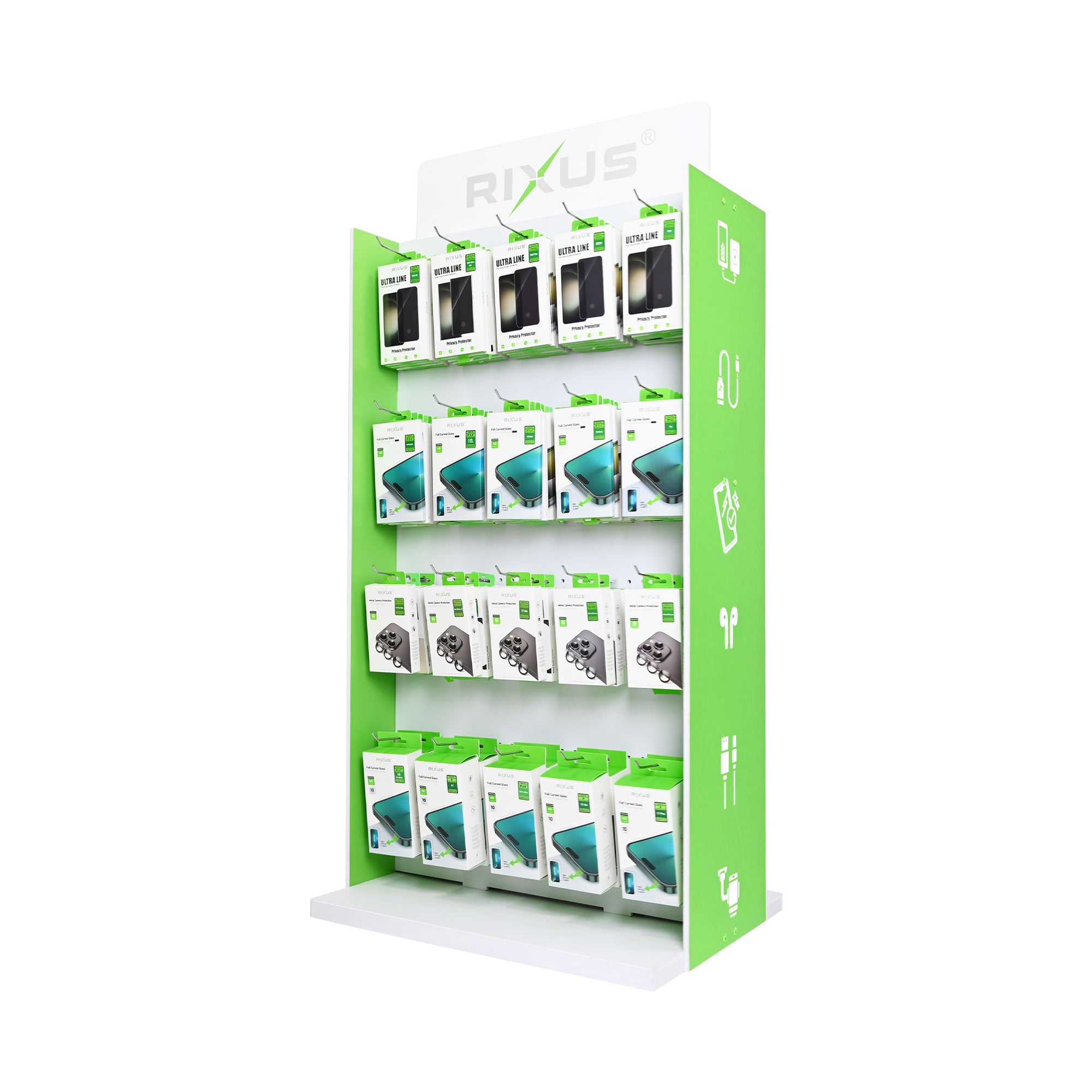 Rixus RXDP03 Double Sided Modular Display Stand  (Self-Assembly)